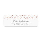 Confetti kristallen Roze roze roodbruin minimumaan Etiket (Voorkant)