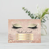 Confetti Lashes Gold Pink Makeup Certificate Cadea (Staand voorkant)
