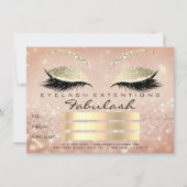 Confetti Lashes Gold Pink Makeup Certificate Cadea (Voorkant)