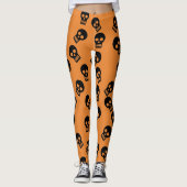 Confetti Leggings schedel zwart/Oranje (Voorkant)