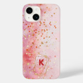 Confetti Magic Monogram Initiaal Aangepast Case-Mate iPhone Case (Achterkant)