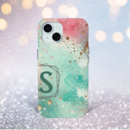 Confetti Magic Monogram Initiaal Aangepast iPhone 15 Case