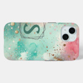 Confetti Magic Monogram Initiaal Aangepast Case-Mate iPhone Case (Achterkant (horizontaal))