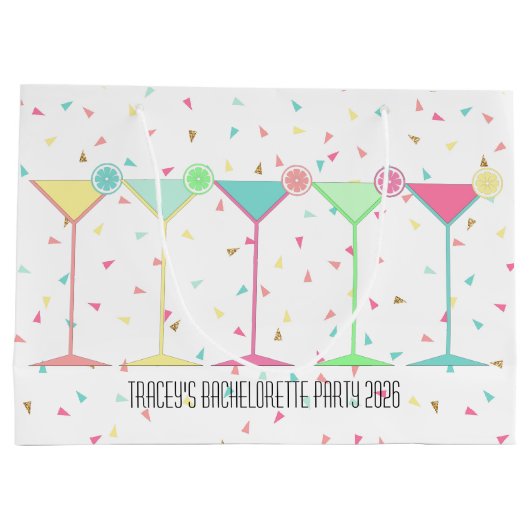 Confetti Martini Cocktail Groot Cadeauzakje (Achterkant)