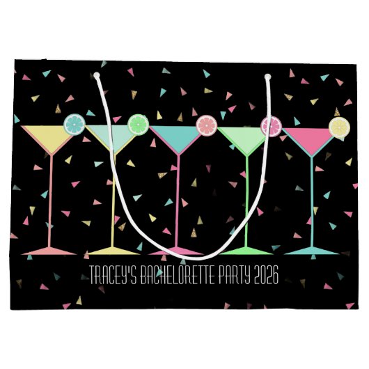 Confetti Martini Cocktail Groot Cadeauzakje (Achterkant)