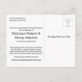 Confetti Mauve Change of Plans Postponed Wedding Briefkaart (Achterkant)