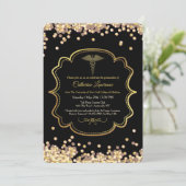 Confetti Medische Afstudeer Uitnodiging (Staand voorkant)