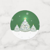 Confetti met de groene kerstboomtafel (Kleine voorkant)