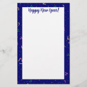 Confetti met Gelukkig Nieuwjaar Briefpapier (Voorkant)