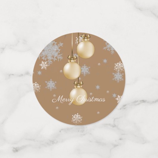 Confetti met gouden kerstversiering (Kleine voorkant)