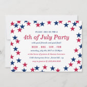 Confetti met sterpangled op 4 juli kaart (Voorkant)