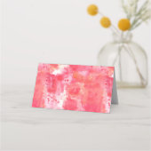 Confetti Modern Roze Waterverf Abstracte naam Plaatskaartje (Achterkant)