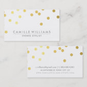 CONFETTI modern schattig polka dot pattern gouden  Visitekaartje (Voorkant / Achterkant)
