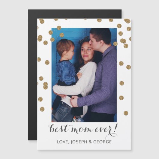 Confetti Moederdag-fotokaart (Voorkant / Achterkant)