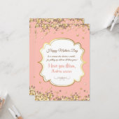 Confetti-Moederdag-Wenskaart Kaart (Voorkant / Achterkant in situ)