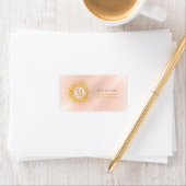 Confetti Monogram Roos Gold Foil ID445 Etiket (Insitu)