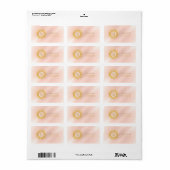 Confetti Monogram Roos Gold Foil ID445 Etiket (Full Sheet)