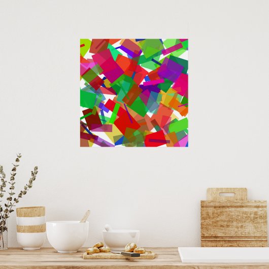Confetti Multicolor Poster (Keuken)