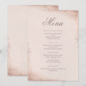 Confetti namaak folie dinermenu kaart (Voorkant / Achterkant)