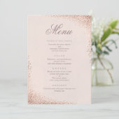 Confetti namaak folie dinermenu kaart (Staand voorkant)