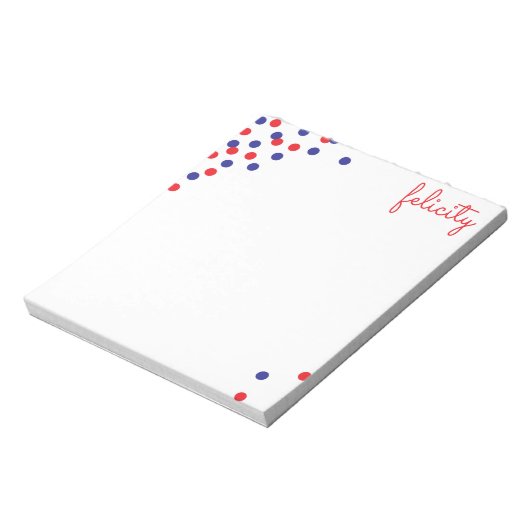 Confetti Name Persoonlijke Blocnote (Linkerzijde)