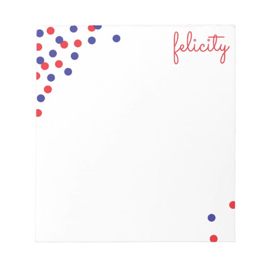 Confetti Name Persoonlijke Blocnote (Voorkant)