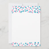 Confetti nautische meisjes Baby shower uitnodiging (Achterkant)