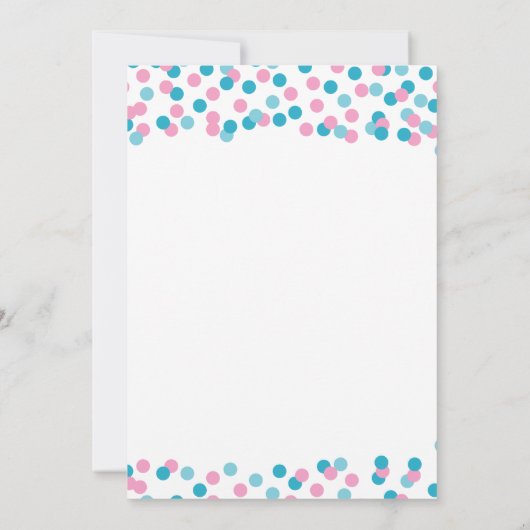 Confetti nautische meisjes Baby shower uitnodiging (Achterkant)