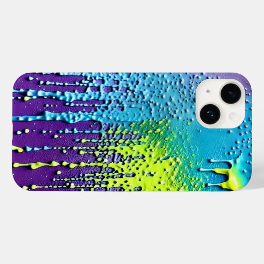 Confetti Neon Dripping Melding Heldere kleuren Case-Mate iPhone Case (Achterkant (horizontaal))