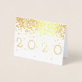 Confetti nieuwjaar folie kaarten (Voorkant)