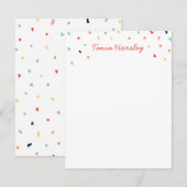 Confetti Notitiekaartje (Voorkant / Achterkant)