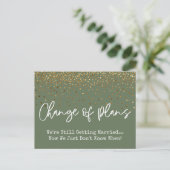 Confetti Olijf Wijziging van plan Uitgestelde brui Briefkaart (Staand voorkant)