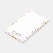 Confetti Onderwijzer Scriptnaam  Post-it Notities Post-it® Notes (Schuin)