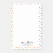Confetti Onderwijzer Scriptnaam Post-it Notities Post-it® Notes (Voorkant)