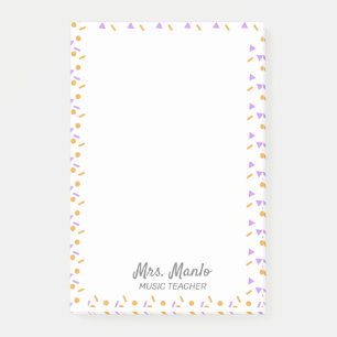 Confetti Onderwijzer Scriptnaam Post-it Notities Post-it® Notes