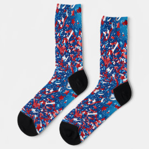 Confetti ontploffing op 4 juli Sokken