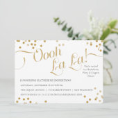 Confetti Oooh La La Party Invite Kaart (Staand voorkant)