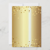 Confetti op gouden metallic Nieuwjaarsfeest Kaart (Achterkant)