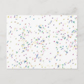 Confetti op witte achtergrond briefkaart (Voorkant)