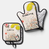 Confetti Oven Mitt and Pot Holder Set (Voorkant / Achterkant)