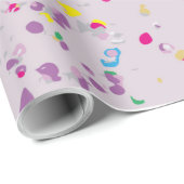 Confetti Paars omlooppapier Cadeaupapier (Rol Hoek)