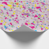 Confetti Paars omlooppapier Cadeaupapier (Hoek)