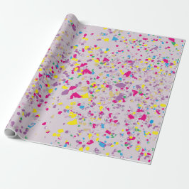 Confetti Paars omlooppapier Cadeaupapier