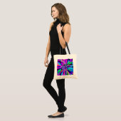 Confetti Paars Tote Bag (Voorkant (model))