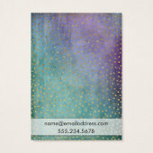 Confetti Paarse en Blauwgroen verouderde Kaart (Achterkant)