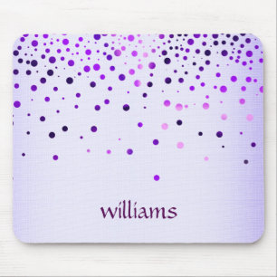 Confetti Paarse Linen Glitter Girly Stippen Muismat