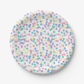 Confetti PAPIER-BORDEN - 7-inch DIA Papieren Bordje