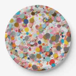 Confetti papieren borden! papieren bordje