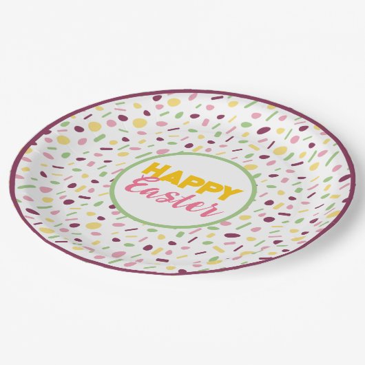 Confetti. Papieren Bordje (Gekanteld)