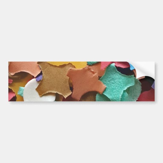 Confetti Party Carnival Colorful Paper Funny Bumpersticker (Voorkant)